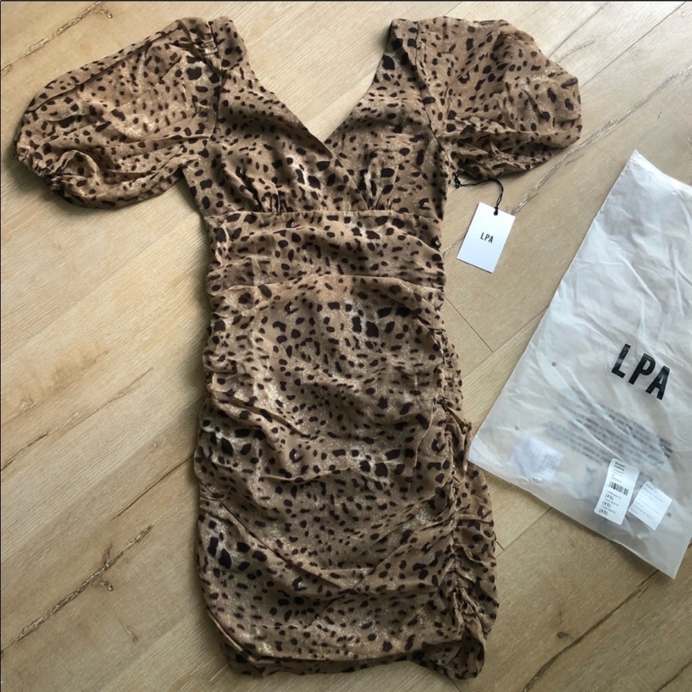 LPA Leopard Print Dress - Brown